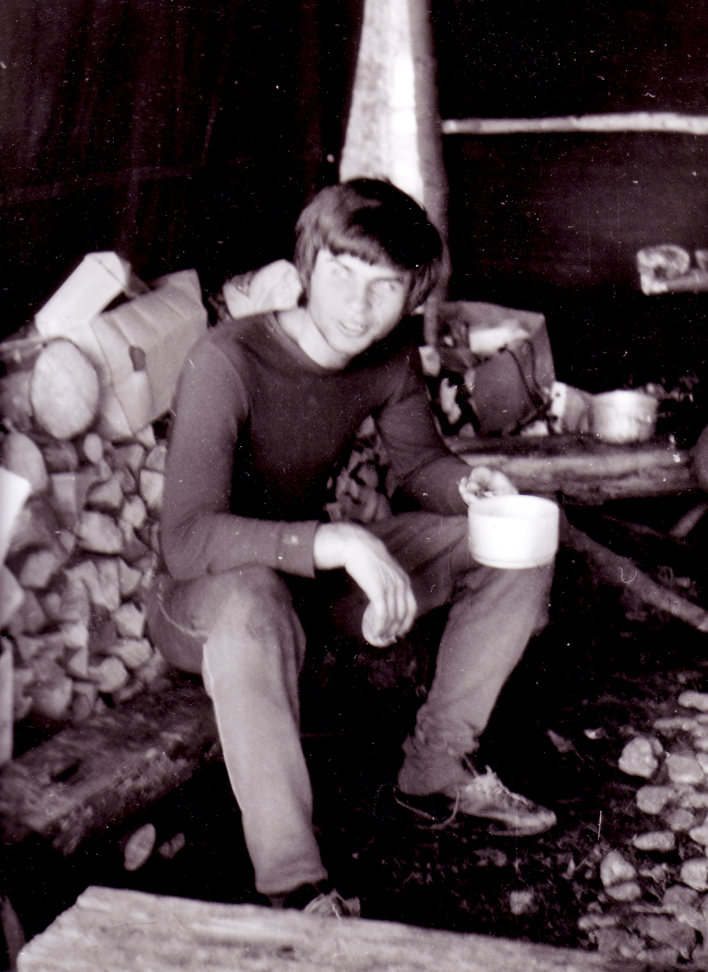 Jiří Zajíc camping; ca. 1975
