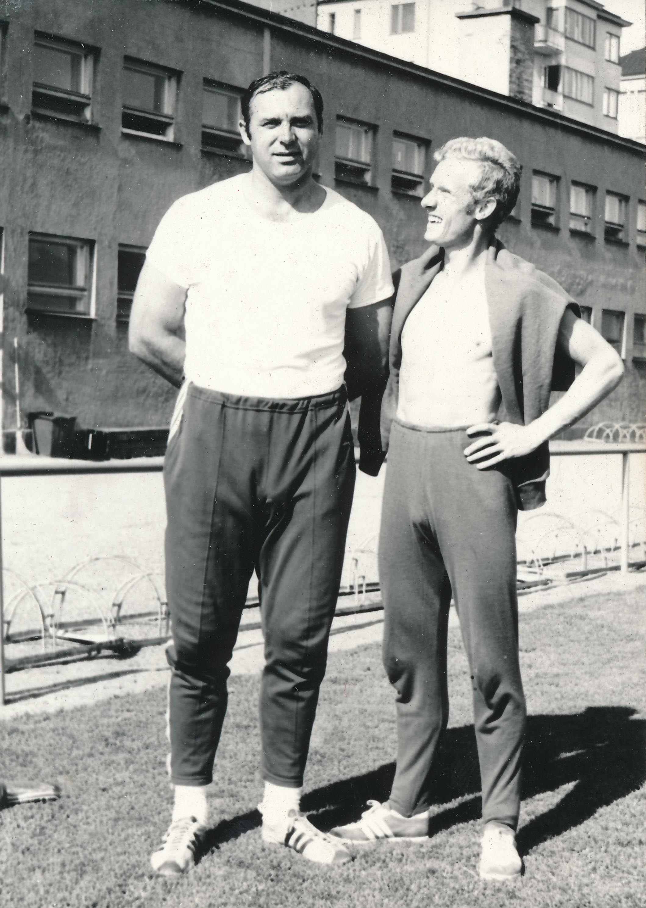 Luděk Bohman (vpravo) s diskařem Ludvíkem Daňkem, 1971