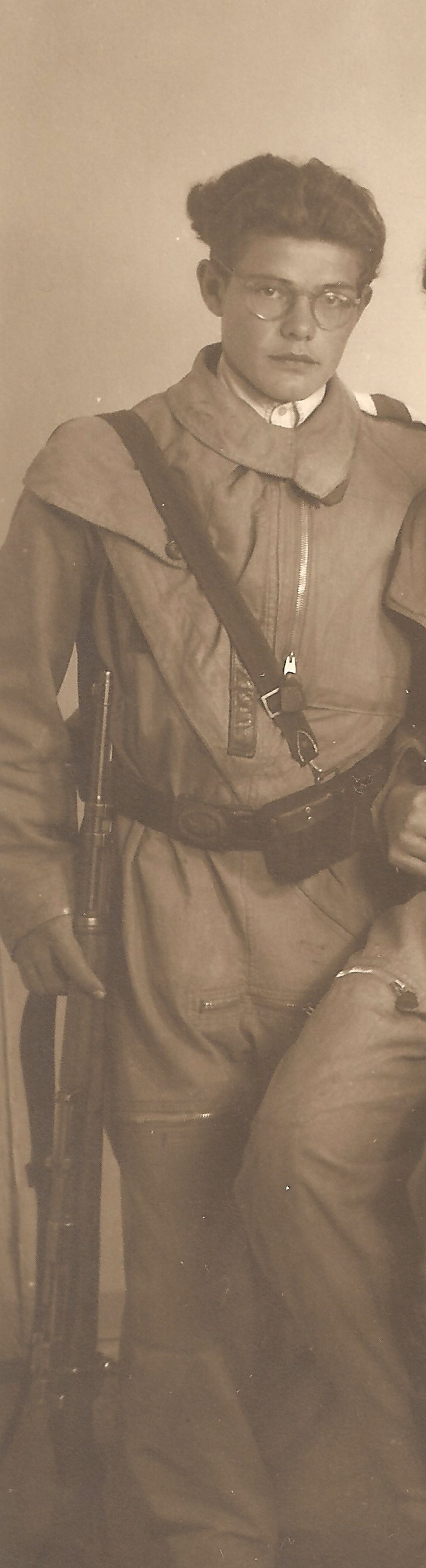 Jaroslav Hlubůček as a member of the Revolutionary Guards in 1945 