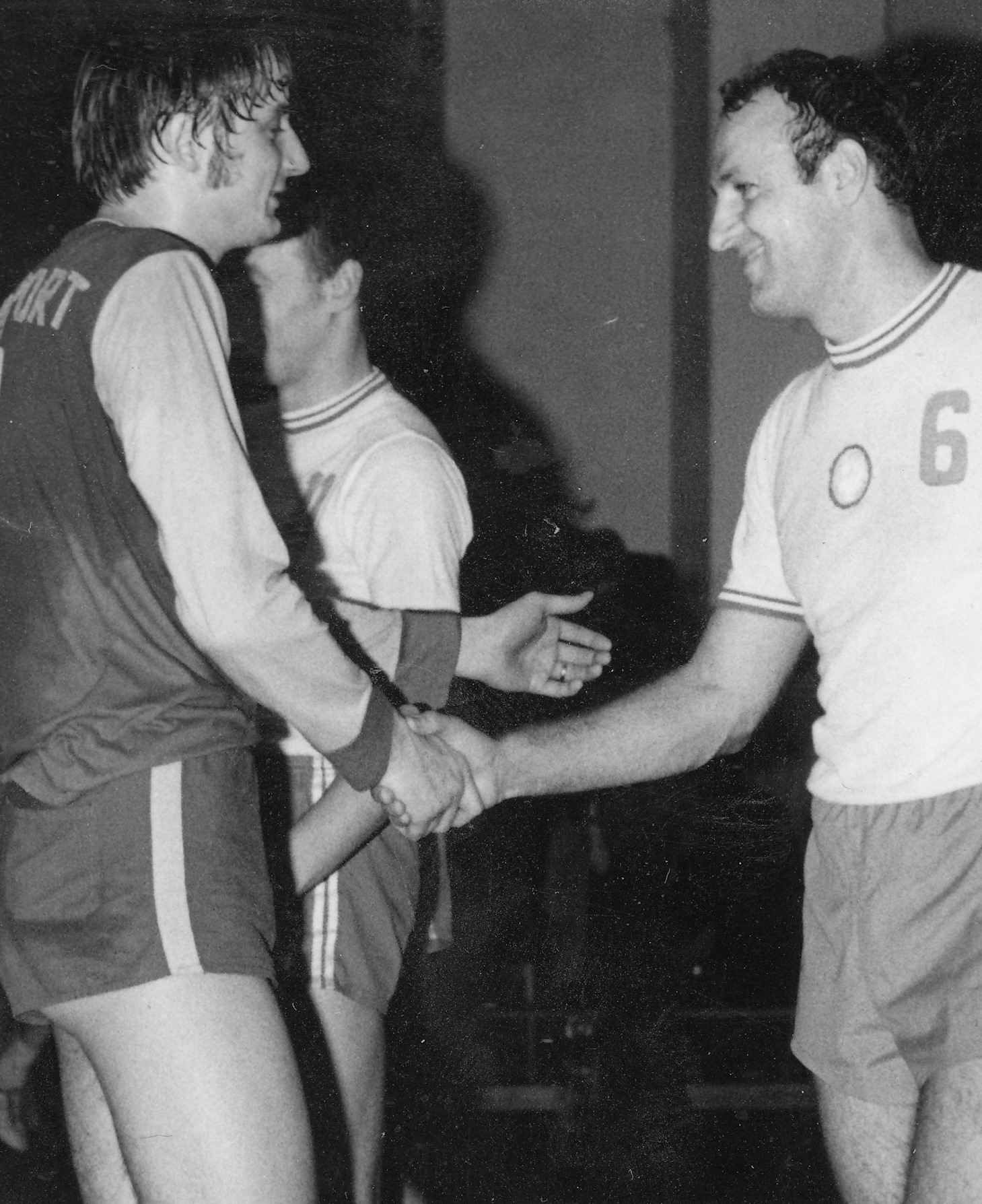 Vlastimír Lenert after a European Champions Cup match in the 1970s. Dukla Liberec played with Bulgaria's CSKA Sofia