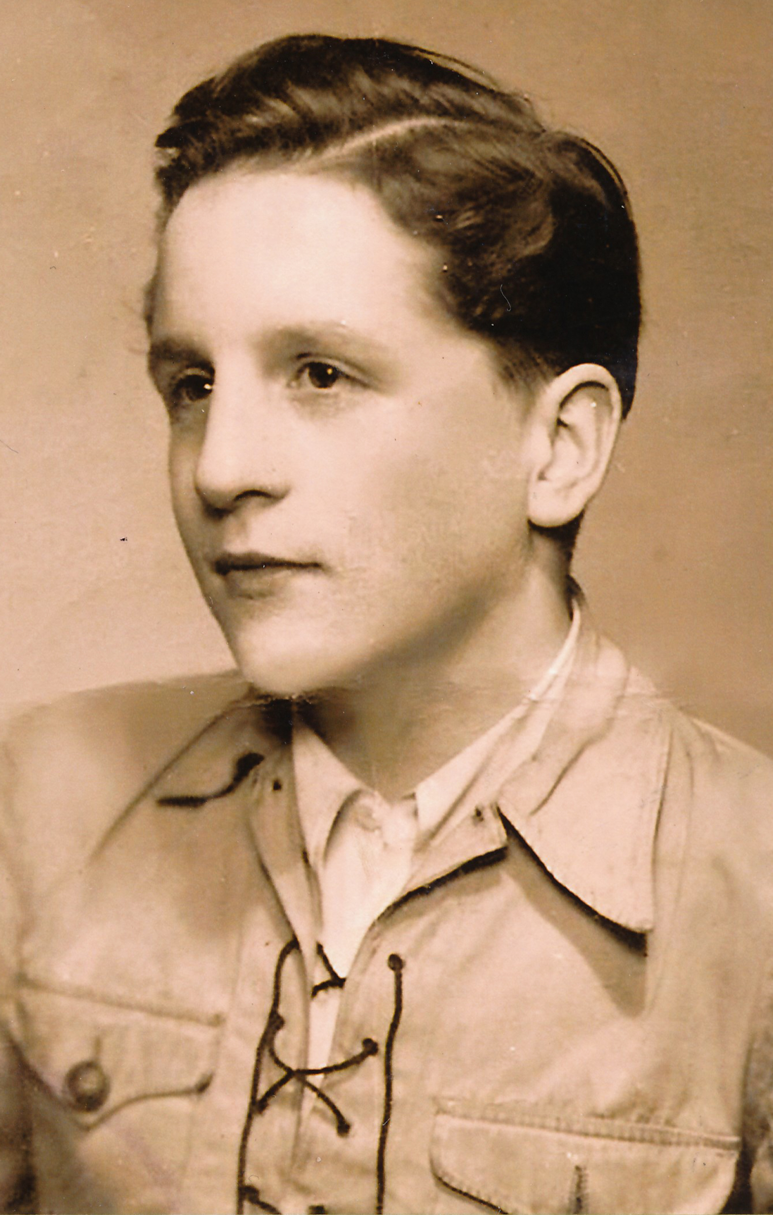 Milan Sehnal as a boy-scout in 1945