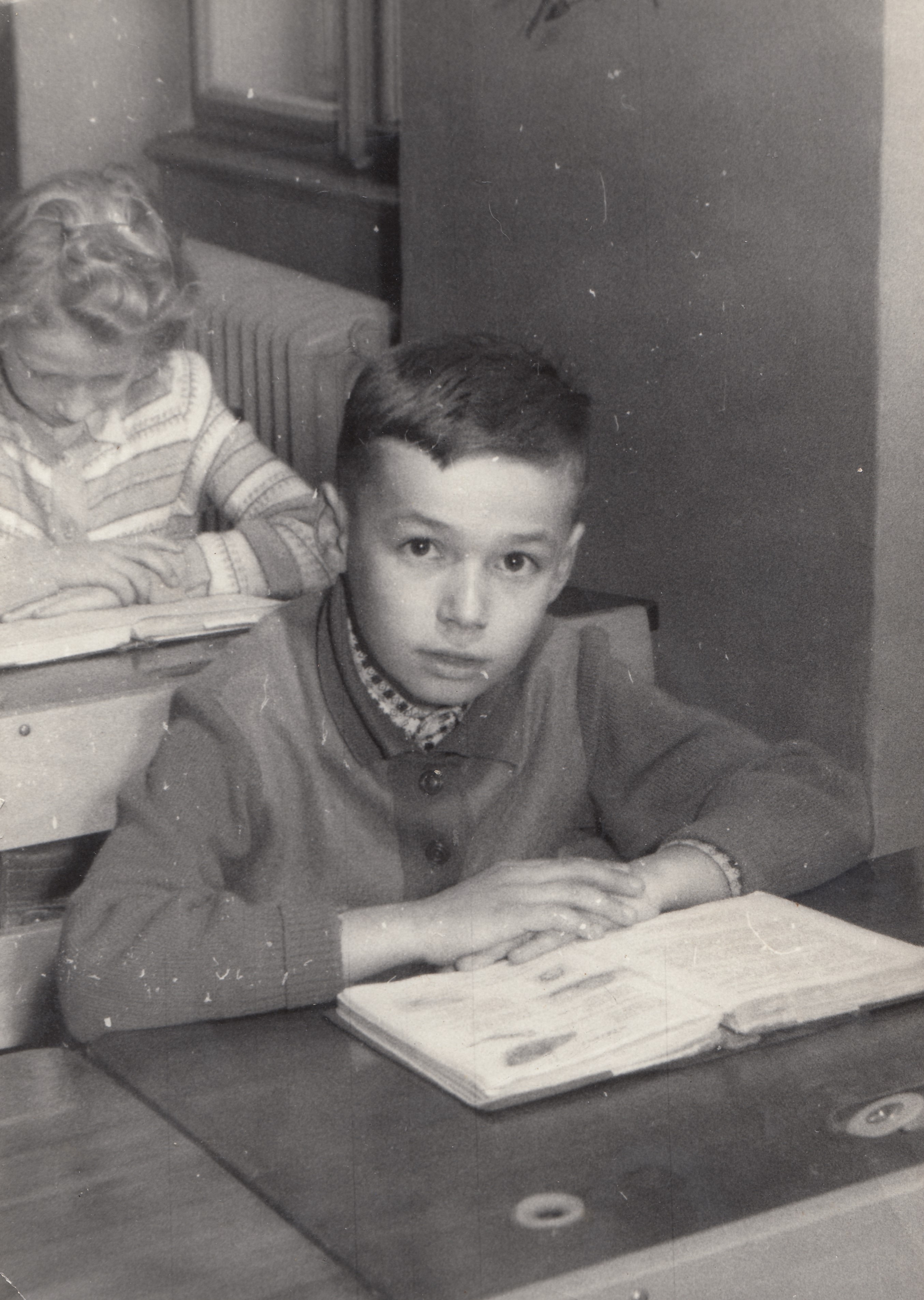 Pamětník v 2. nebo 3 třídě, Polička, cca 1962-63
