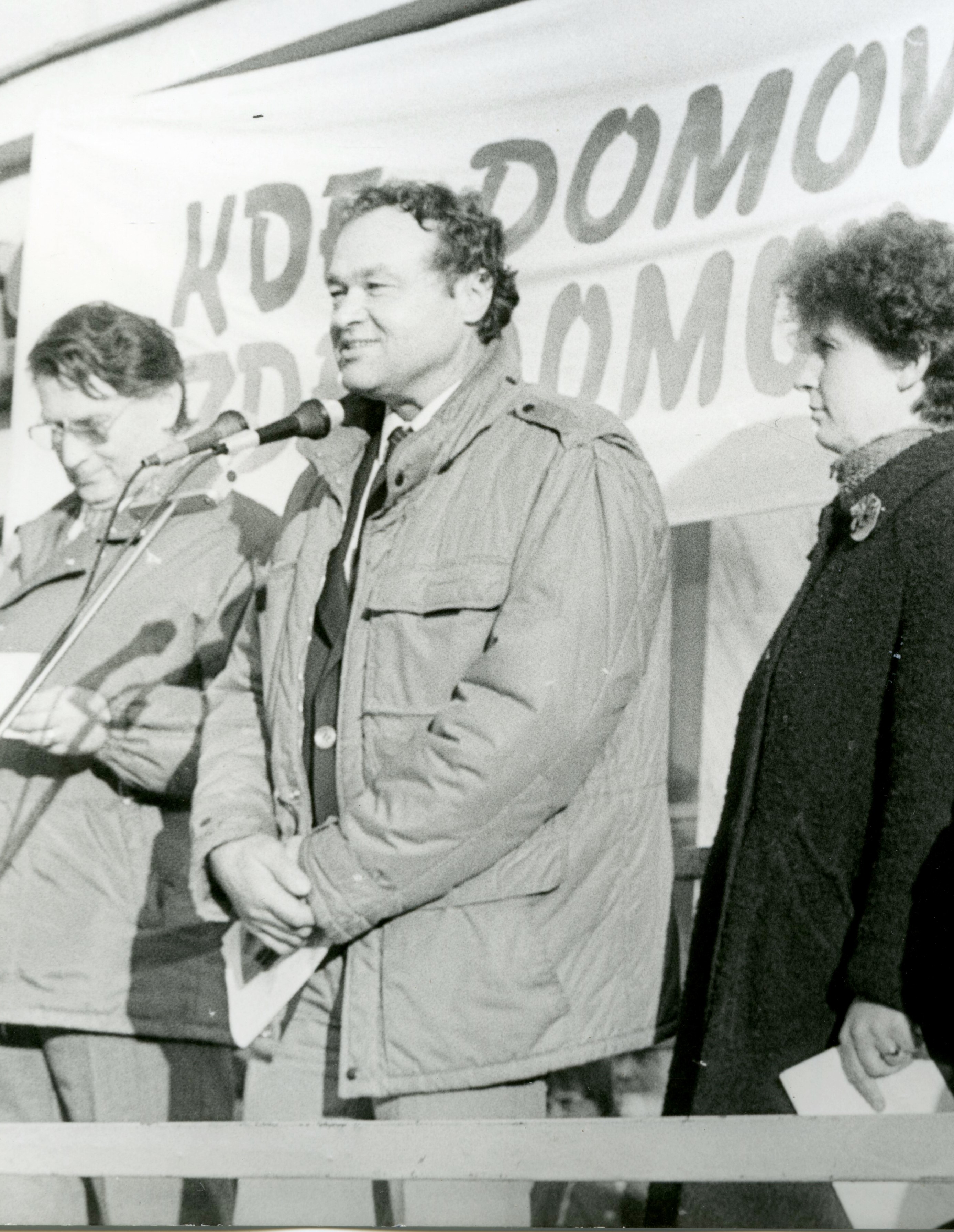 Bohuslav Fencl – řečník na manifestaci během sametové revoluce, Vysoké Mýto