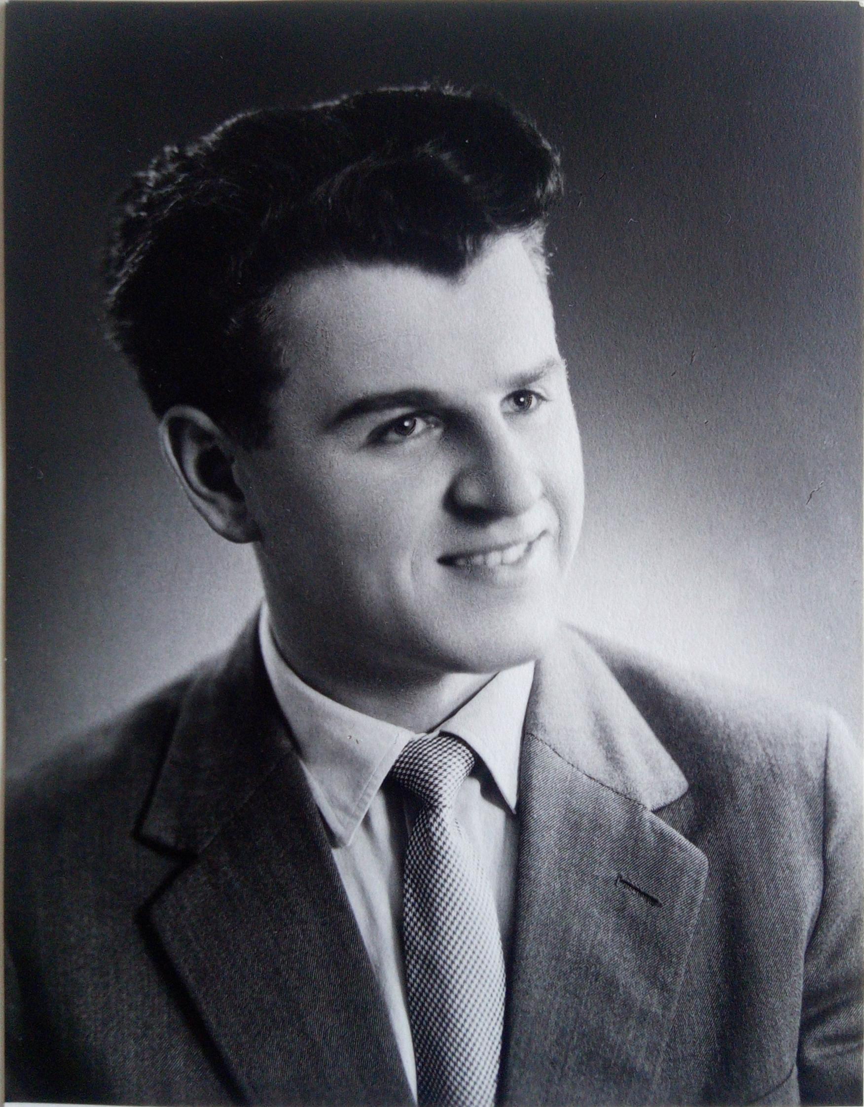 Oldřich Chadima na maturitní fotografii v roce 1959