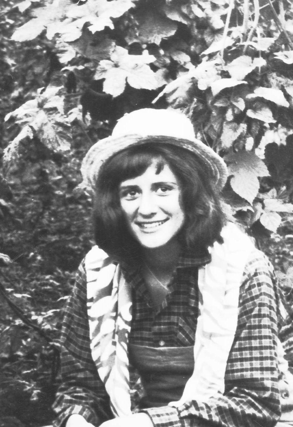 Anna Macková at the hop harvest in 1966