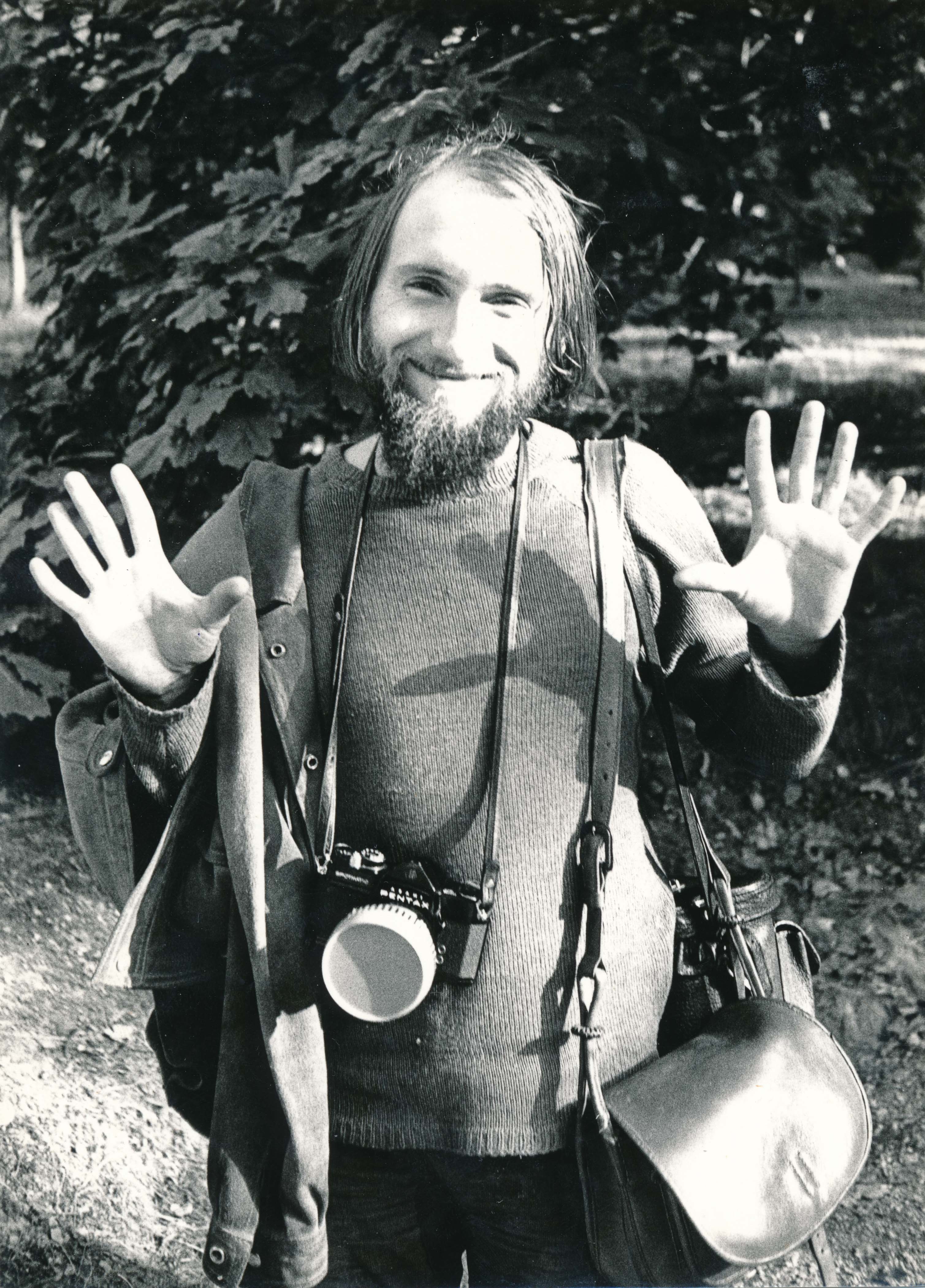 Jaroslav Beneš jako takzvaná mánička, 1975