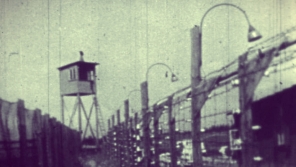 Oplocení pobočného koncentračního tábora v Rychnově u Jablonce nad Nisou, kde byli vězněni především Poláci.