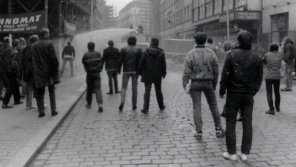 Protirežimní demonstrace 28. října 1988. Opletalova ulice objektivem Jiřího Suchana. Zdroj: archiv pamětníka