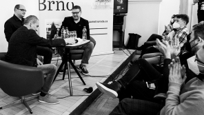 Veřejné natáčení podcastu Dobrovský & Šídlo v Institutu Paměti národa Brno.  Foto: Kateřina Rusňáková