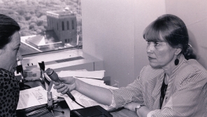  Hana Palcová jako redaktorka Voice of America, 1990. Zdroj: archiv pamětnice