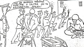 Karikatura z časopisu Lef