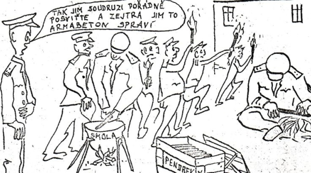 Karikatura z časopisu Lef