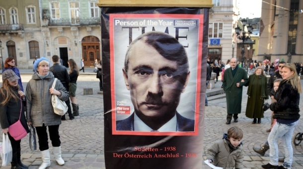 Březen 2014 ve Lvově. Ukrajinci měli jasno už tehdy. Zdroj: ČTK