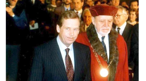 Václav Havel a Radim Palouš. Zdroj: archiv pamětníka