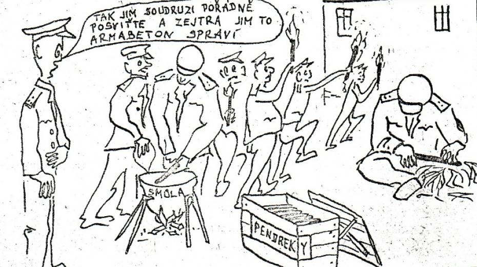 Karikatura ve studentském informačním buletinu