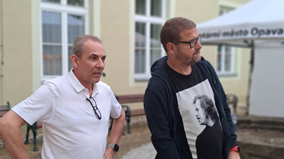Jan Dobrovský a Jindřich Šídlo před vystoupením v Opavě. Foto: Jan Sedmidubský 