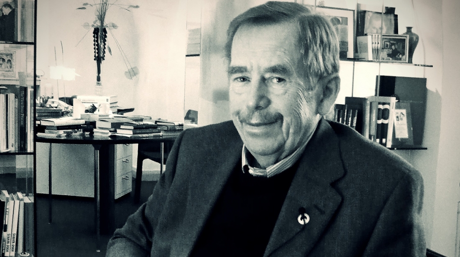 Václav Havel při natáčení rozhovoru pro Paměť národa v březnu roku 2010.