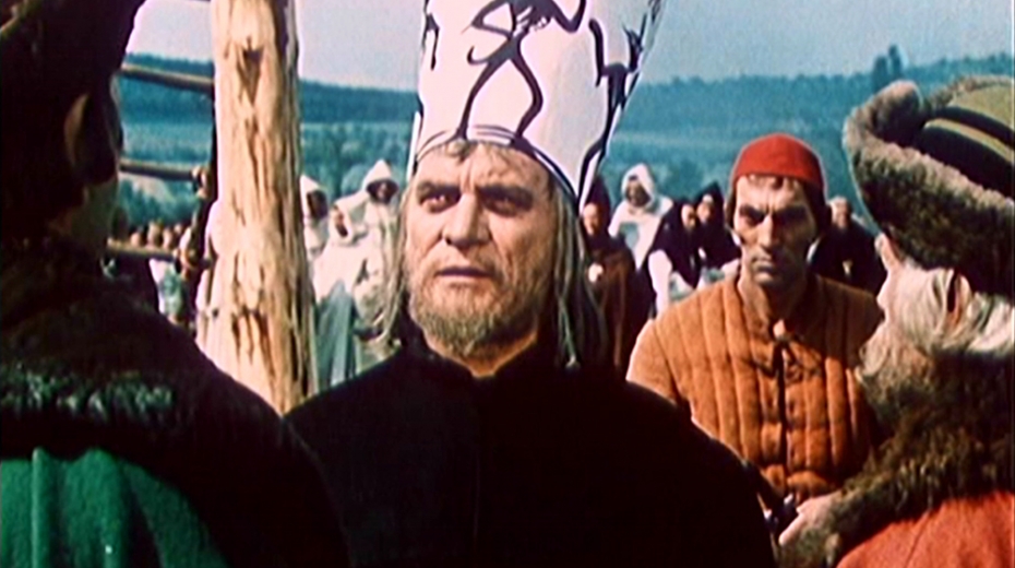 Zdeněk Štěpánek ve Vávrově filmu Jan Hus, uvedeném v roce 1955. Zdroj: Česká televize 
