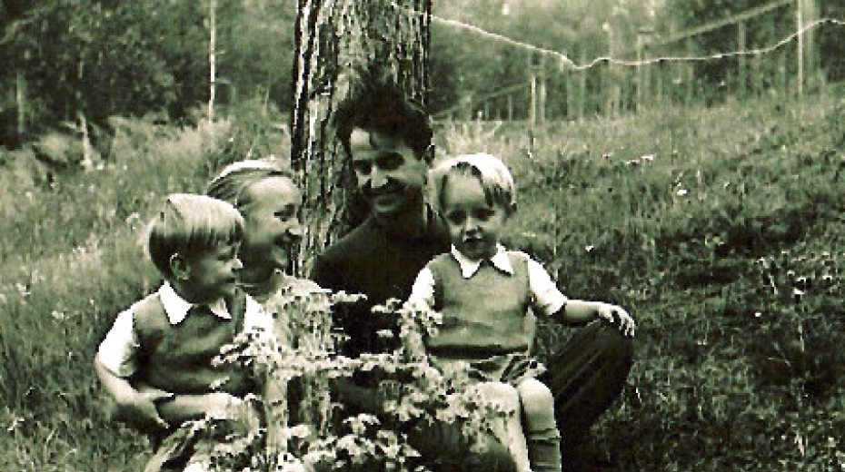 Vlasta s Louisem a syny Danielem a Rolandem v 50. letech