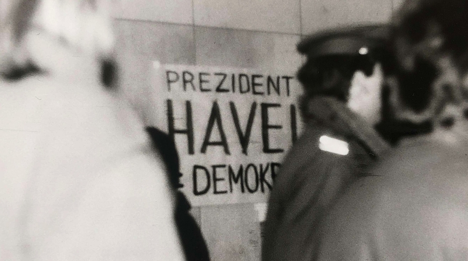 Prezident Havel = demokracie. Zdroj: archiv pamětnice