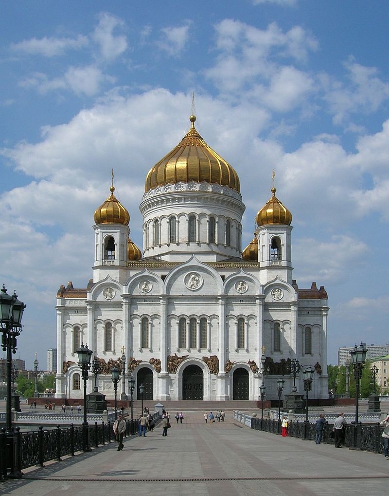Obnovená katedrála Krista Spasitele v Moskvě. Autor: Alvesgaspar – Vlastní dílo, CC BY-SA 3.0
