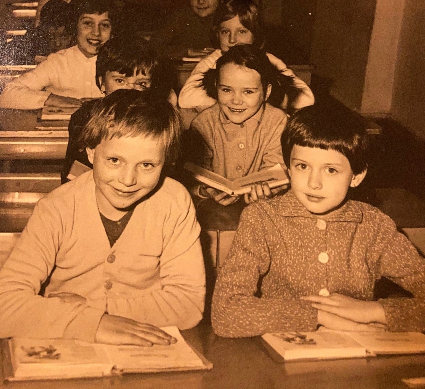 Irena Wünschová, 1. třída ZŠ Klatovy, 1963. Zdroj: archiv pamětnice