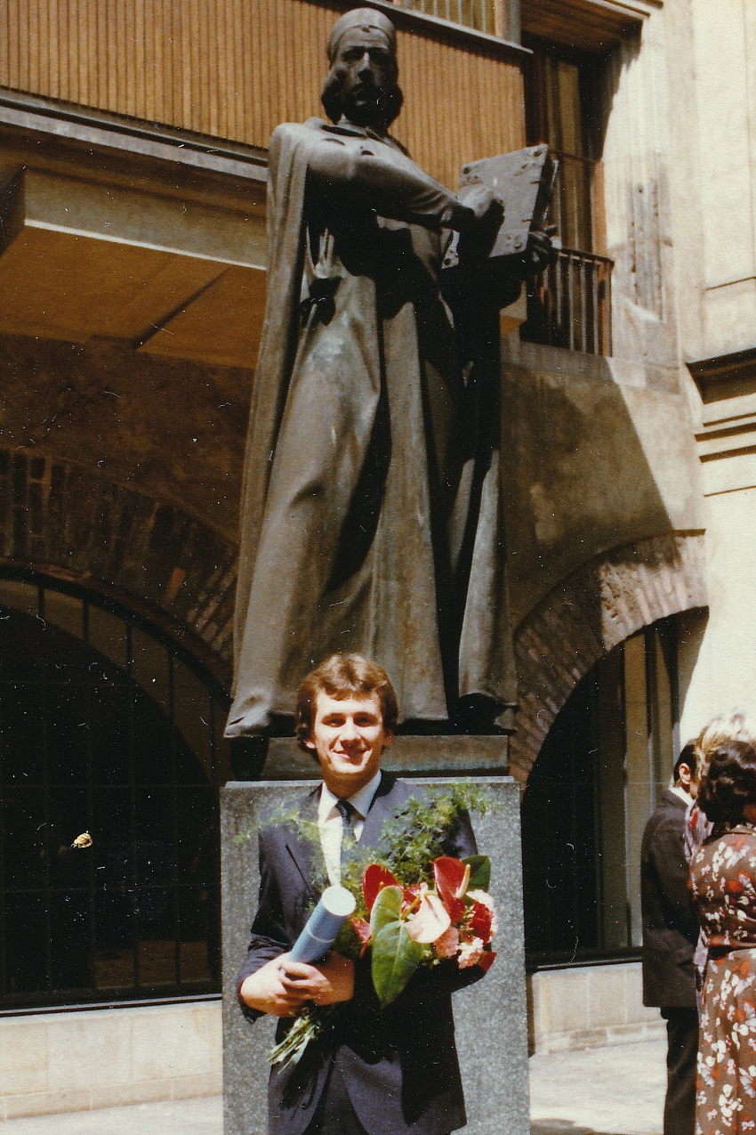 Josef Baxa po promoci. Zdroj: archiv pamětníka