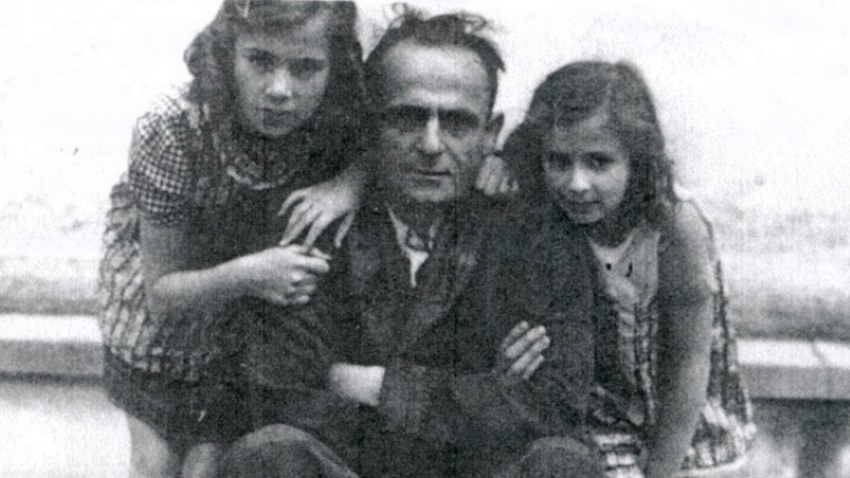 Viktor Metzl s dcerami Alenou (vlevo) a Norou krátce před zatčením. Zdroj: archiv pamětnice