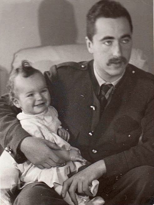 Karel s otcem na Orlíku, zima 1938–1939. Zdroj: archiv pamětníka