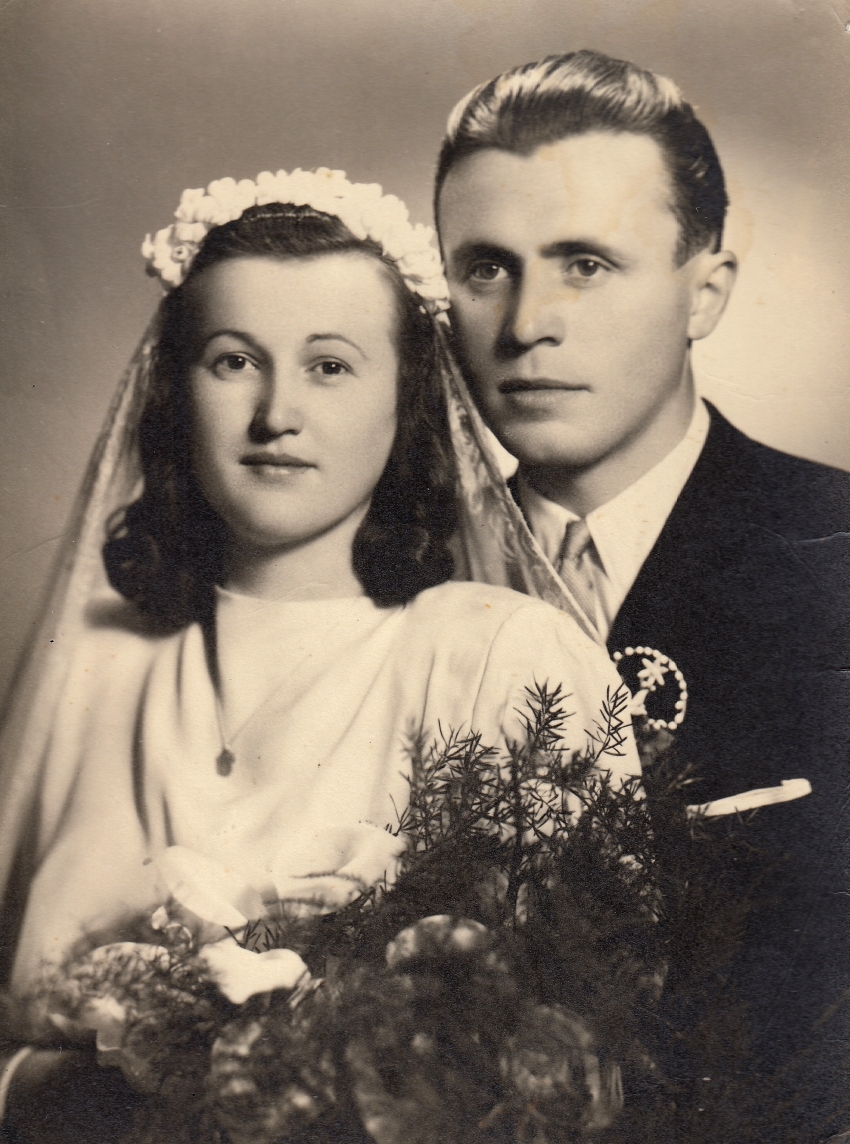 Anna Hejdová s manželem, 1949. Zdroj: archiv pamětnice