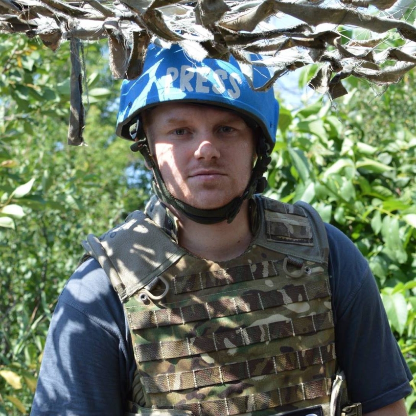 Martin Ocknecht na ukrajinské frontě. Zdroj: Post Bellum