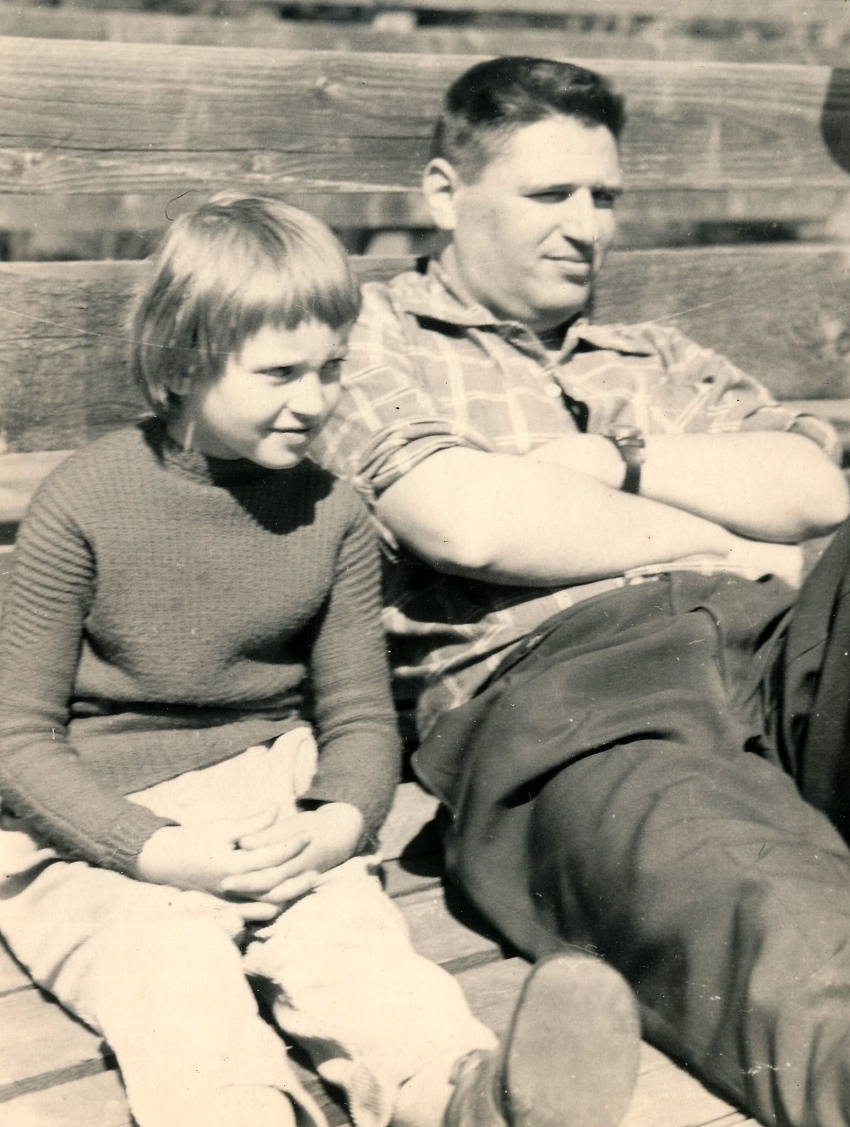 Hanuš Šnábl s dcerou Věrou, asi 1963. Zdroj: archiv pamětníka