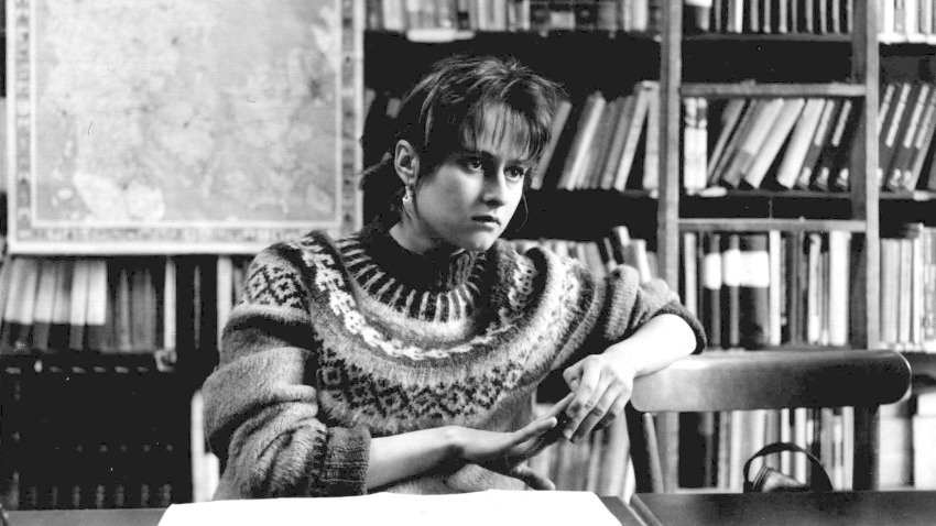 Monika MacDonagh-Pajerová během studia anglistiky a skandinavistiky na FF UK, 2. pol. 80. let 20. st. Zdroj: archiv pamětnice