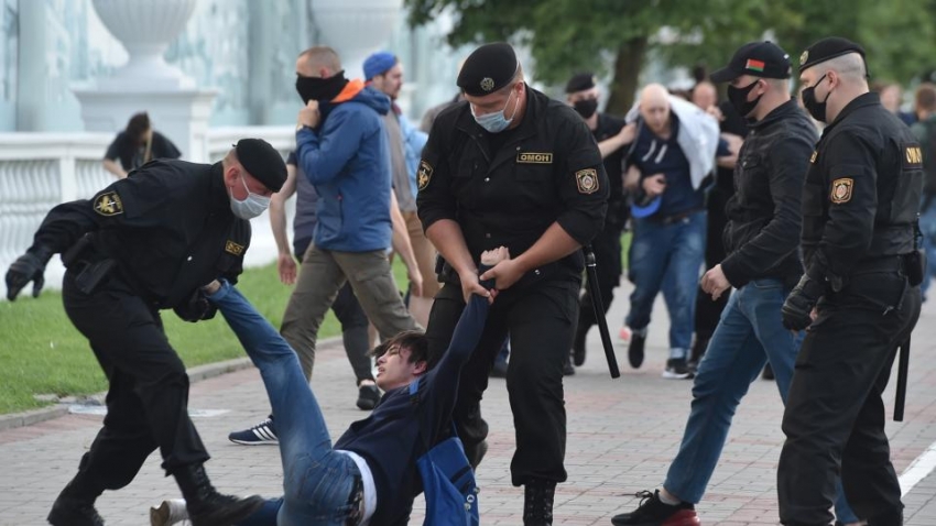 Demonstrace v Bělorusku. Zdroj: BELSAT.EU
