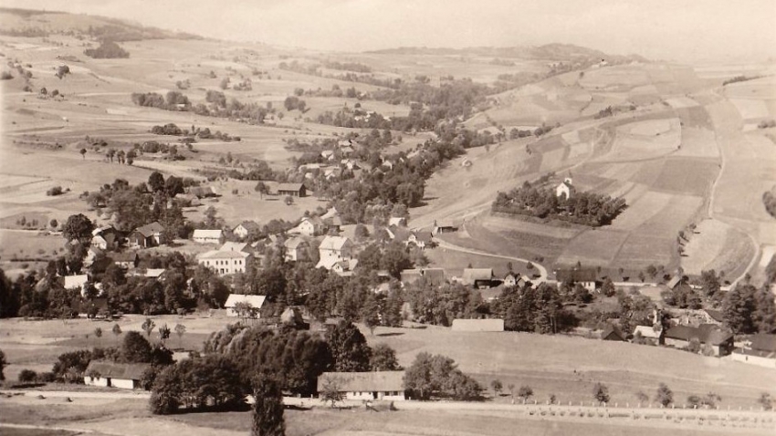 Pohlednice Chuchelny z roku 1935. Zdroj: Fotohistorie