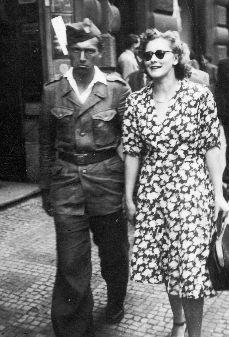František Miška a Ludmila Píchová v roce 1946.