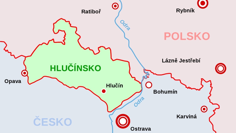 Mapa Hlučínska. Foto: Wikimedia Commons