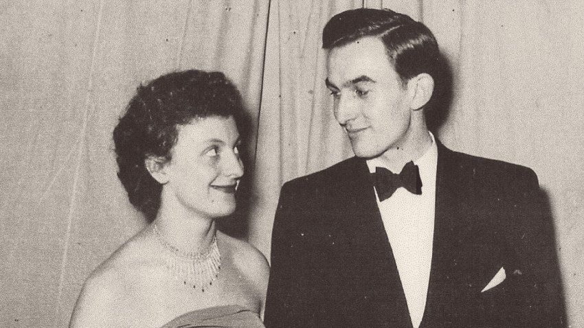Svatební fotka Heleny a Iva Koskových z roku 1956.