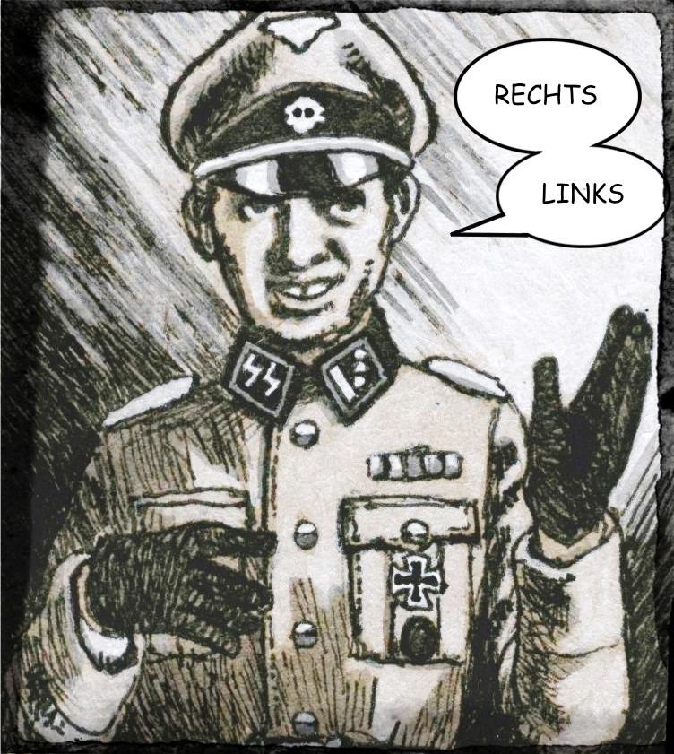 Mengele v komiksu Ještě jsme ve válce. Kresba: Miloš Mazal/Post Bellum