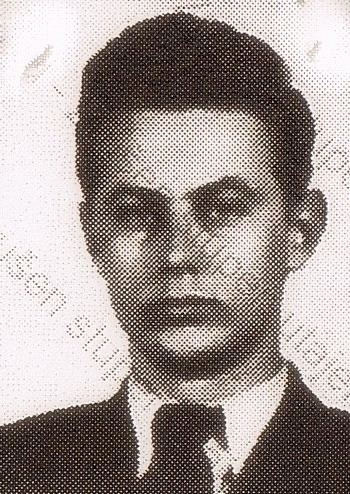 Miroslav Froyda na fotografii z falešného průkazu, který měl u sebe při přechodu hranice v srpnu 1954 (uloženo v Archivu bezpečnostních složek).