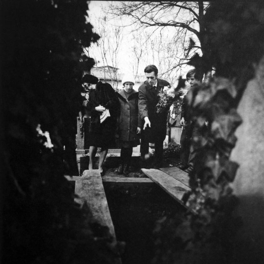 Jan Sokol na pohřbu svého tchána. Foto Ondřej Němec