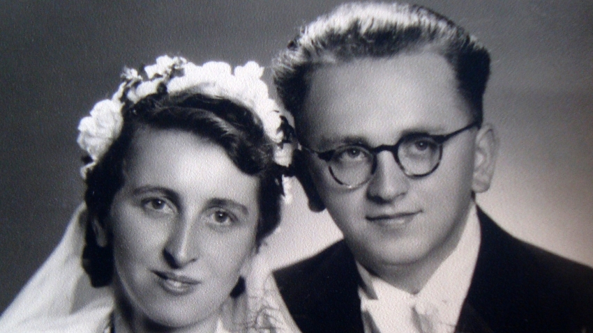 Svatební fotografie, 1951. Zdroj: Archiv pamětníka