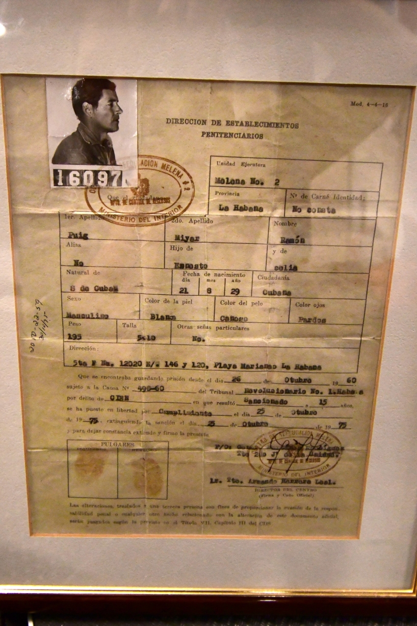 Vězeň Ramón Puig. Zdroj archiv pamětnice