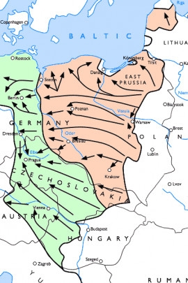 Viselsko-oderská operace byla zahájena 12. ledna 1945. Zdroj: Wikimedia Commons
