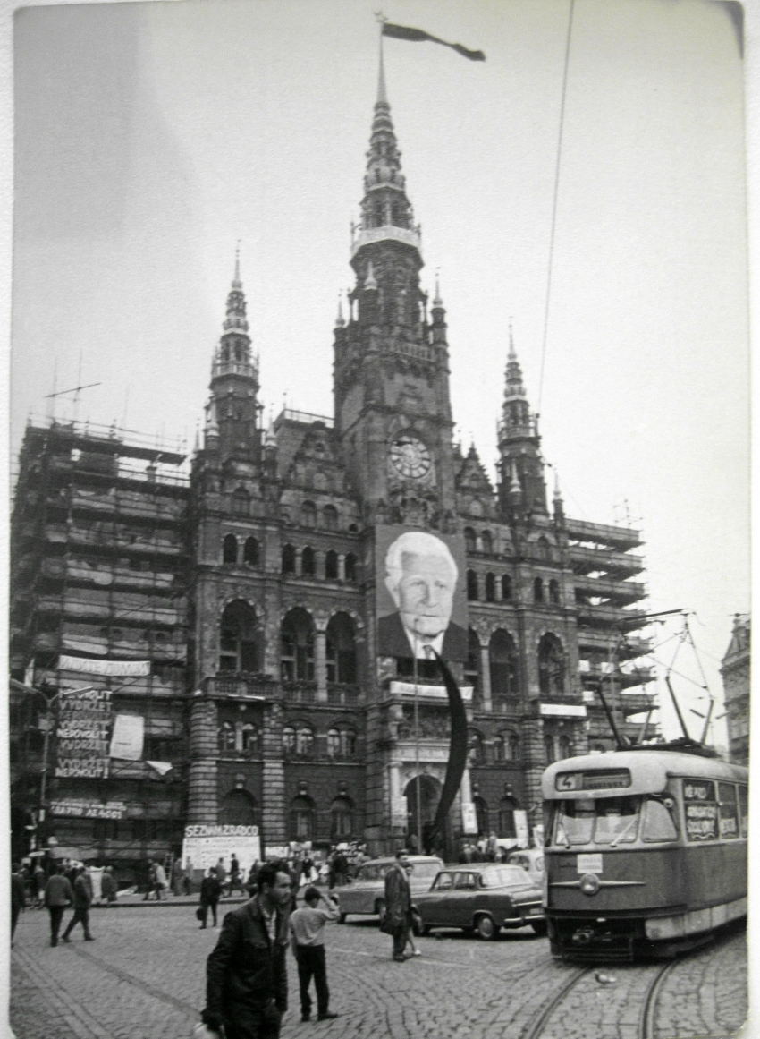 Liberecká radnice v srpnu 1968