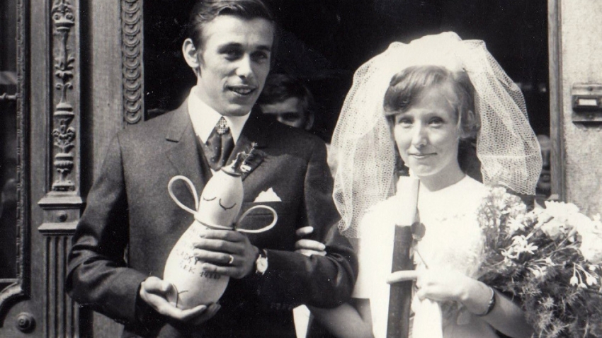 Svatba Duškových v roce 1969. Foto: Paměť národa