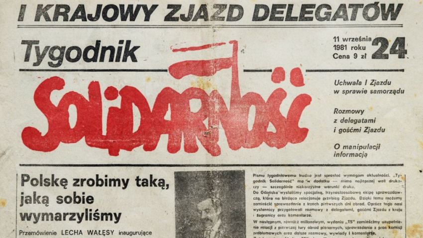 Týdeník Solidarita z 11. září 1981, který informoval o prvním celostátním kongresu Solidarity, jehož účastníci přijali Poselství pracujícím ve východní Evropě.