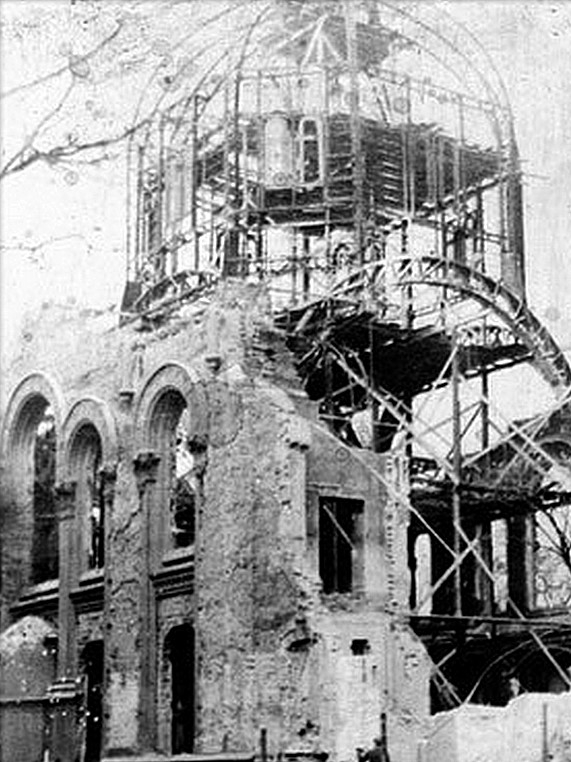 Trosky olomoucké synagogy v roce 1939 – zdroj: Židovská obec Olomouc<