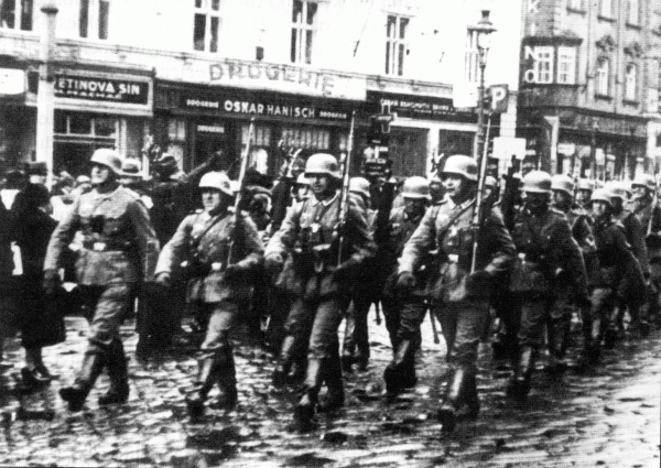 Německé vojsko v Olomouci.