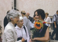 Daughter Hana at graduation ceremony, Jana and her stepmother, around 2010
